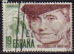 z vendido ESPAÑA 1980 2574 Sello Centenario de Hellen Keller (1880-1968) usado Espana Spain Espagne Spagna Spanje Spanien 